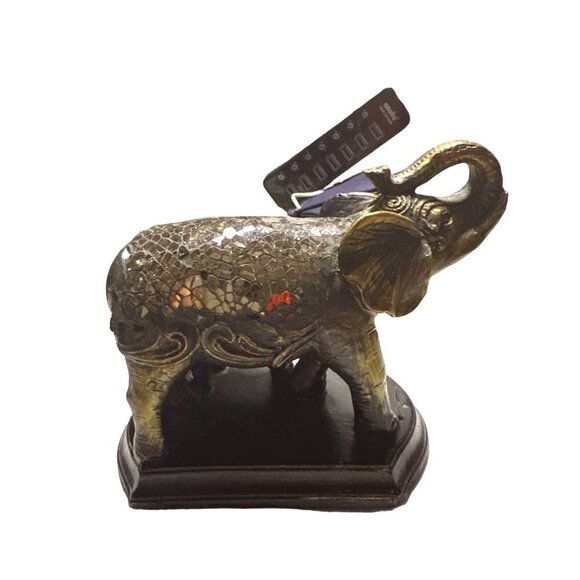 Vintage Elephant Mother and baby Statue With Trunk Up Sku 2617 - Picture 5 of 7